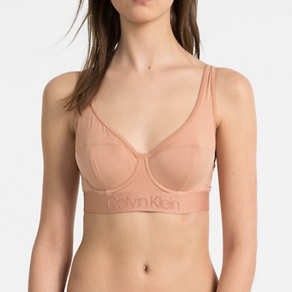 tonal logo lightly lined bralette